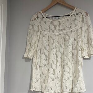 GAP Cream Floral Lace Women's Blouse